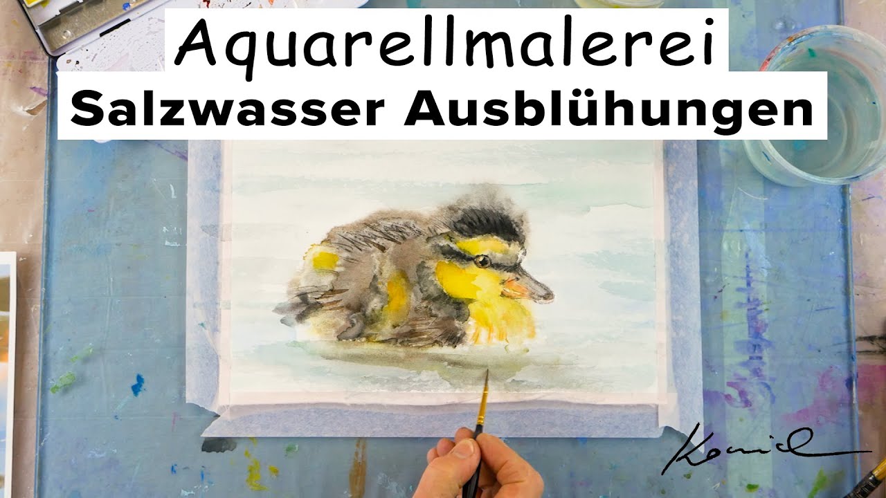 Alice-ART | Aquarell Kurs 6 für Anfänger | Salzwasser Ausblühungen | Aquarell lernen | watercolor