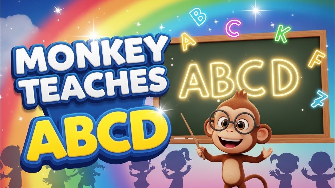 A to Z Alphabet Song for Kids 🐵 | Learn ABC with Cute Monkey | Nursery Rhymes