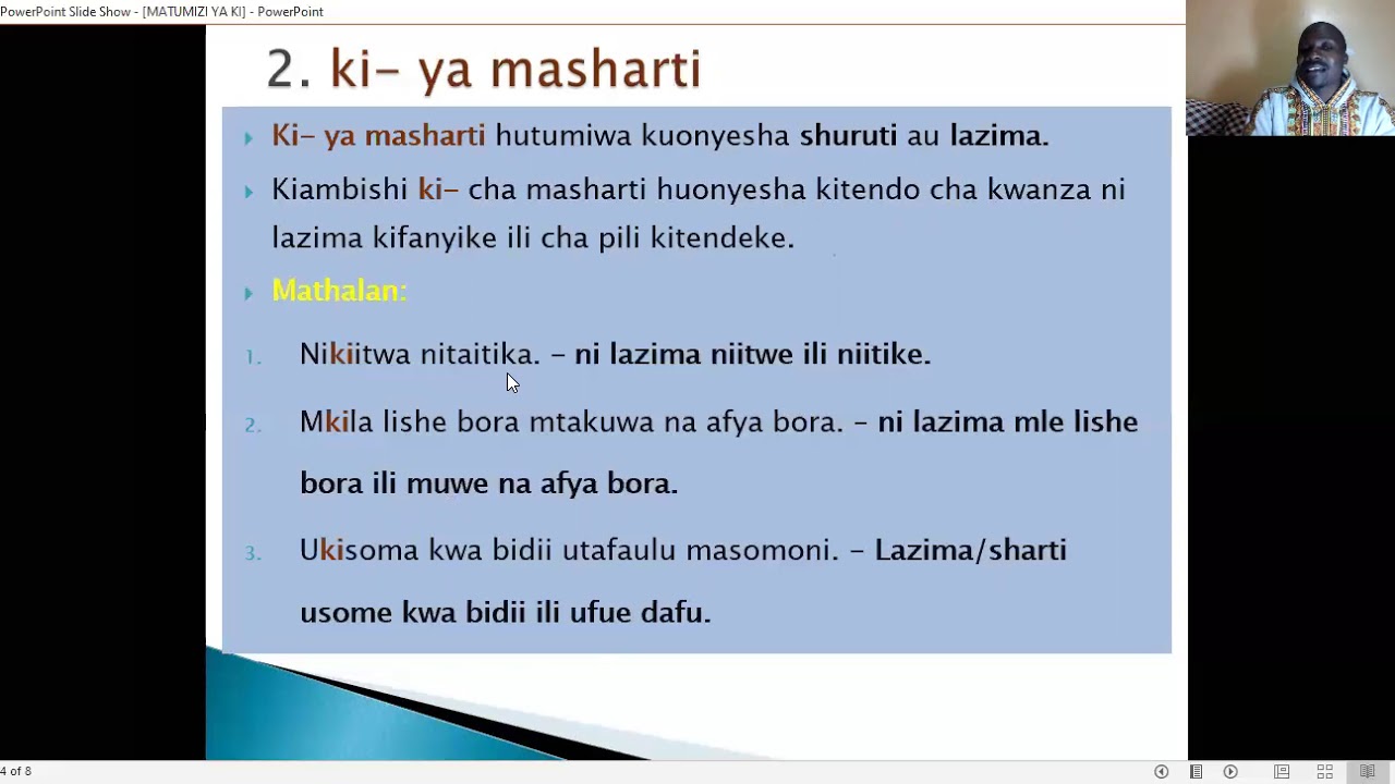 MATUMIZI YA KI