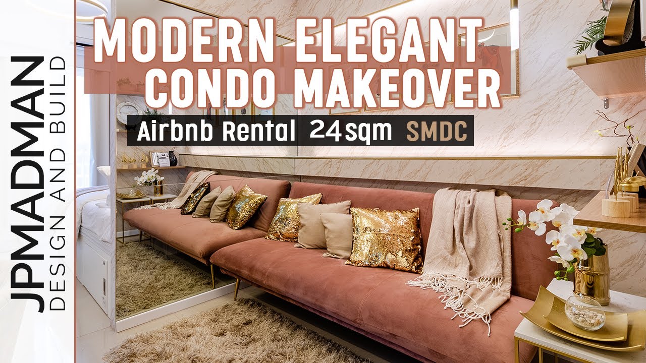 24sqm 1BR Tiny Condo Makeover Part 1 : Modern Elegant Style Renovation | SMDC | Interior Renovation