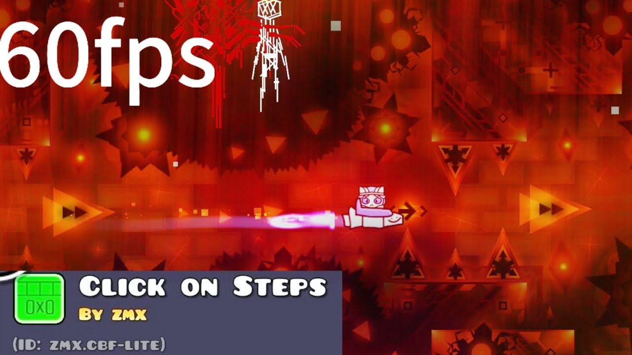 probando una versión del click between frames en mobile. (click on steps) geometry dash.