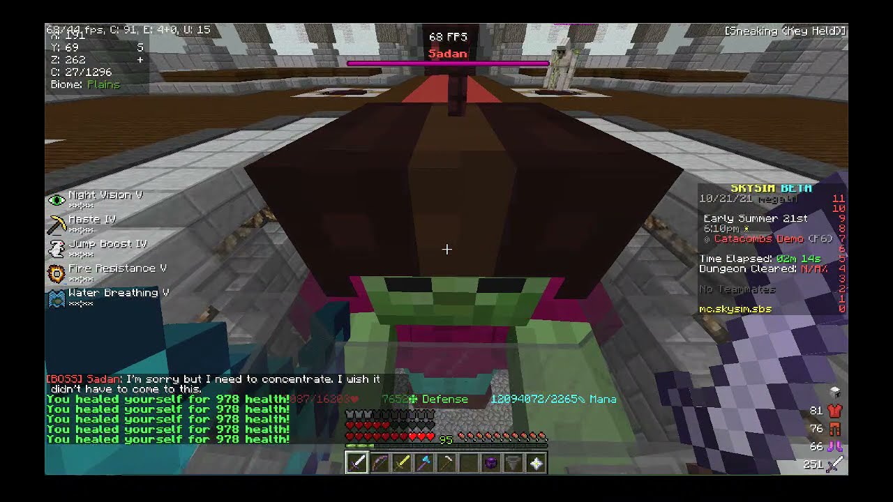[FANMADE] Floor 6 Sadan Bossfight - Hypixel Skyblock Remake