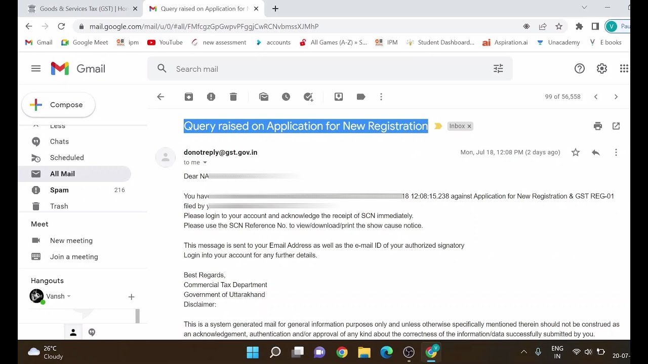 Submit reply of Pending for Clarification in GST Registration Process. GST SCN reply
