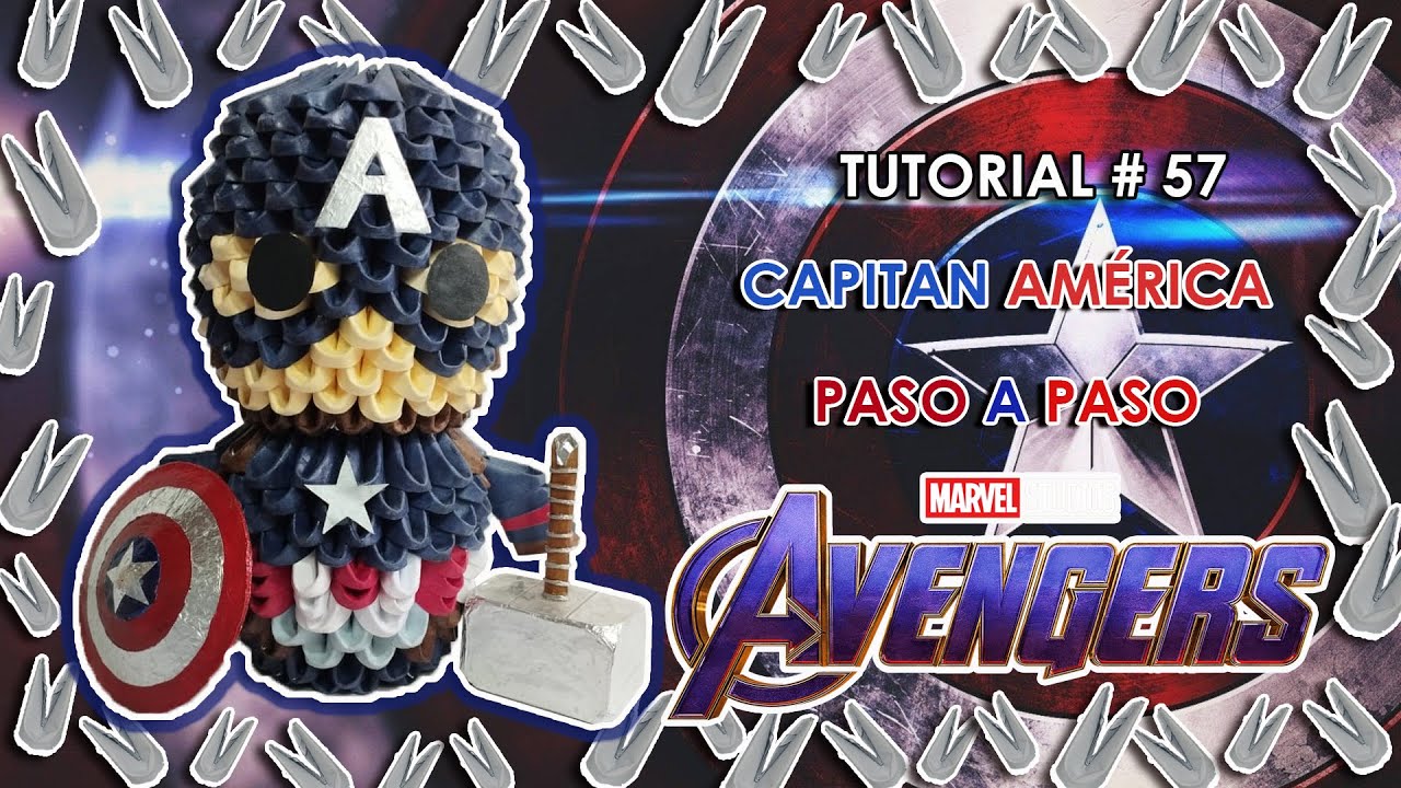 ¿Cómo hacer a CAPITAN AMÉRICA ⭐en Origami3D?✂️|AVENGERS 💥|Tutorial paso a paso✨|Priztiños Origami3D⭐