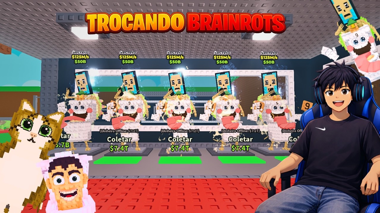 📢 LIVE ON 🔴 CHEGA COM AS LA SECRET! 🔥 TROCANDO BRAINROTS RAROS 🎈 - ROUBE UM BRAINROT AO VIVO 🔥