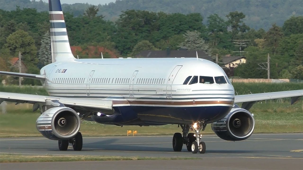 Privilege Style Airbus A321 takeoff at Graz Airport | EC-NLJ