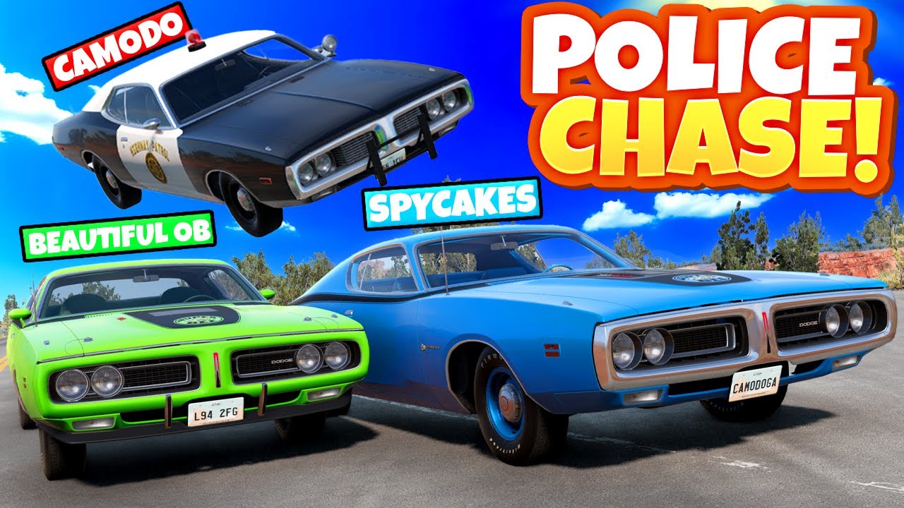 We Hit a MASSIVE Jump During a Wild Police Chase! (BeamNG Drive Multiplayer)