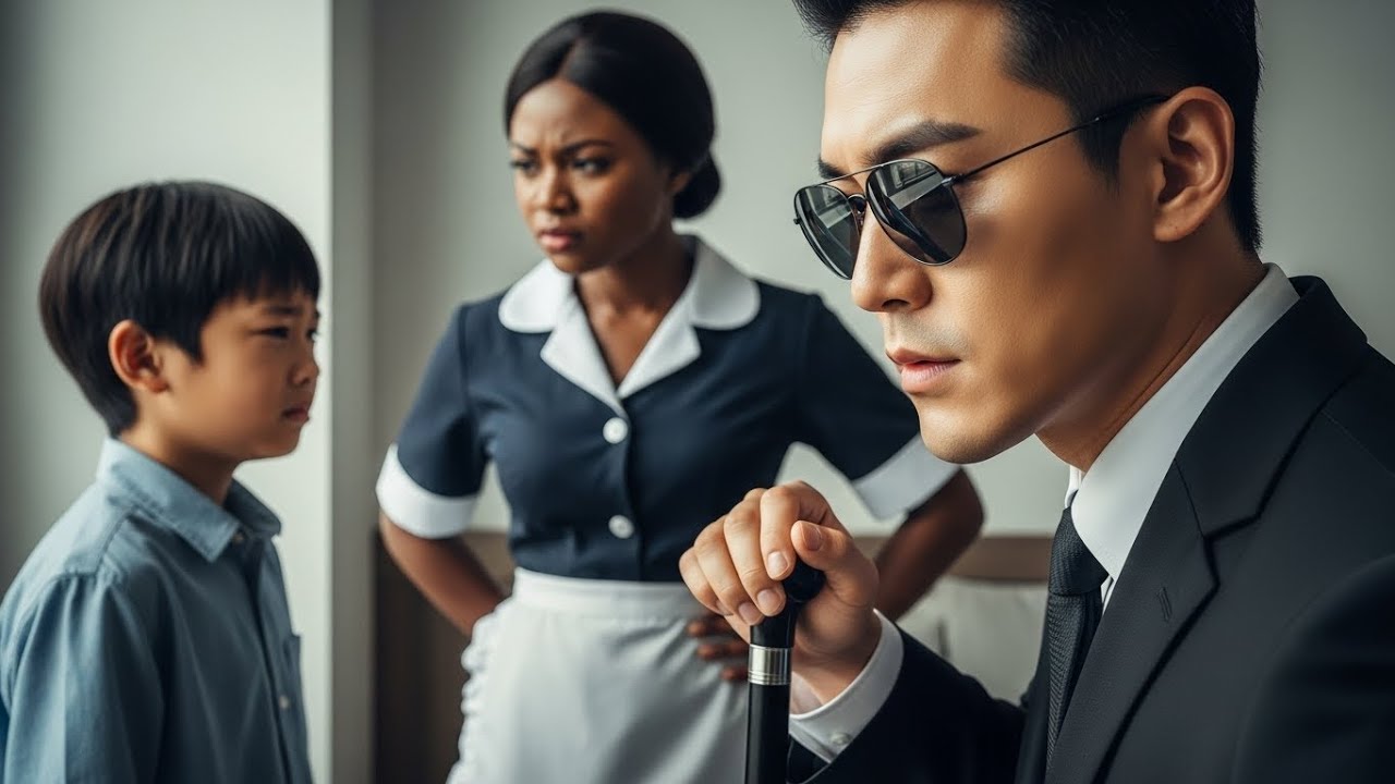 The Korean Billionaire Pretended To Be Blind To See How His Black Maid Treats His Son…