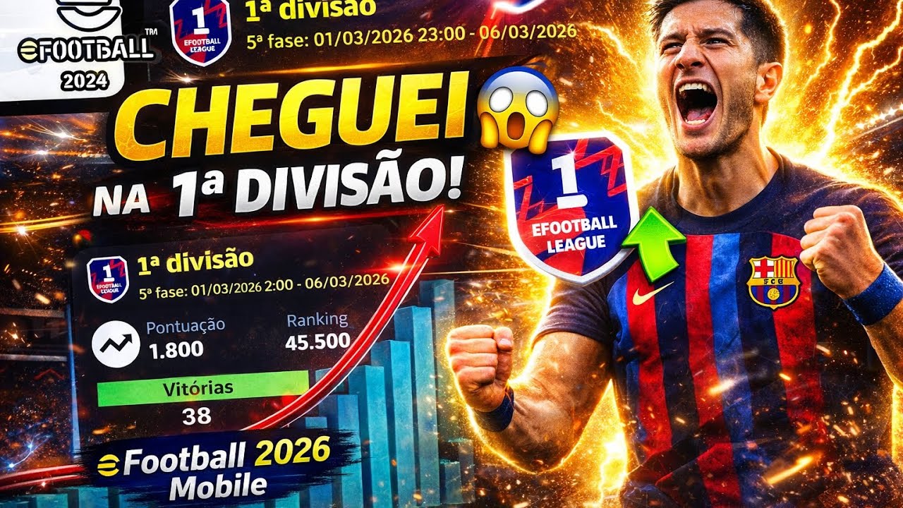 JOGANDO DIVISÃO NO EFOOTBALL 2026 MOBILE  (ganhei todas as partidas)