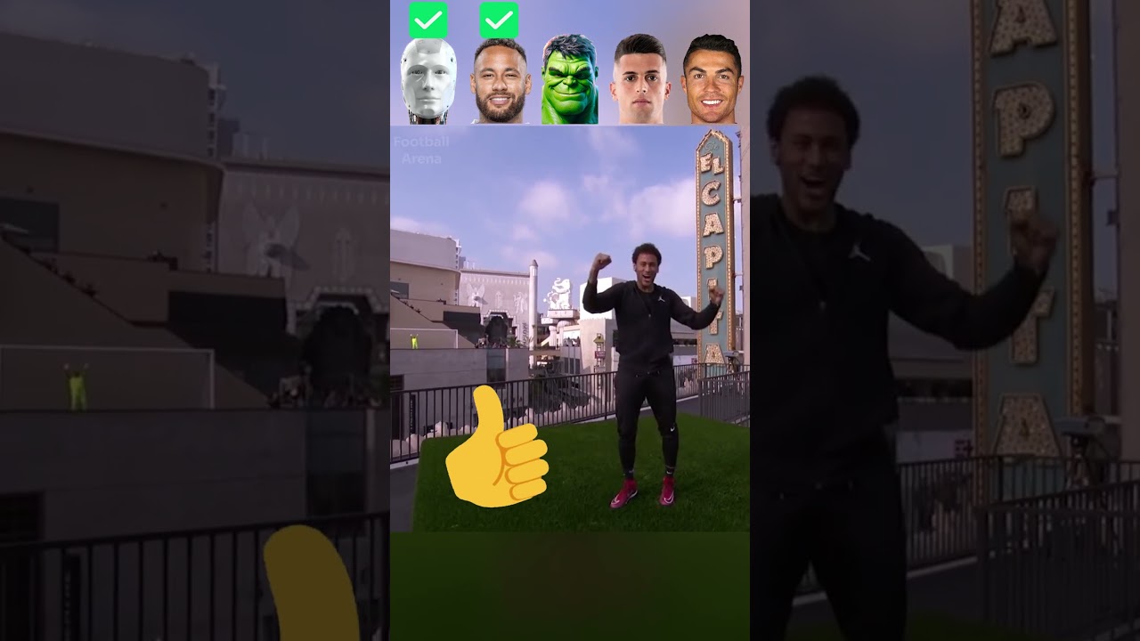 Robot VS Neymar VS Hulk VS Cancelo VS Ronaldo Strong Kick Challenge😱