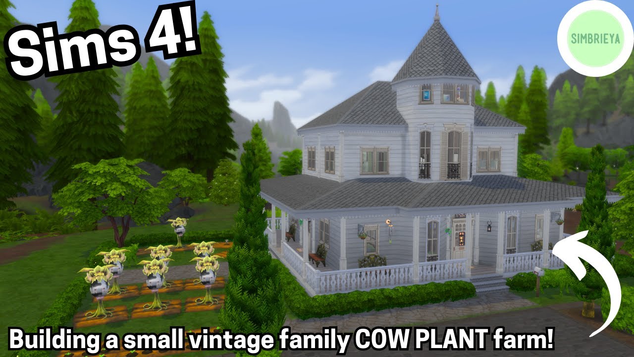 Making a small vintage family COW PLANT farm! | Sims 4