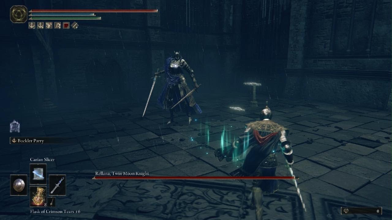 Rellana Twin Moon Knight - Carian knight Parry Slice Combo 😎😏