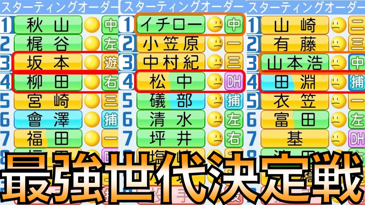 プロ野球歴代最強世代はどこか？最強世代候補12チーム作ってペナントやってみた【松坂世代、ハンカチ世代】【eBASEBALLパワフルプロ野球2020】