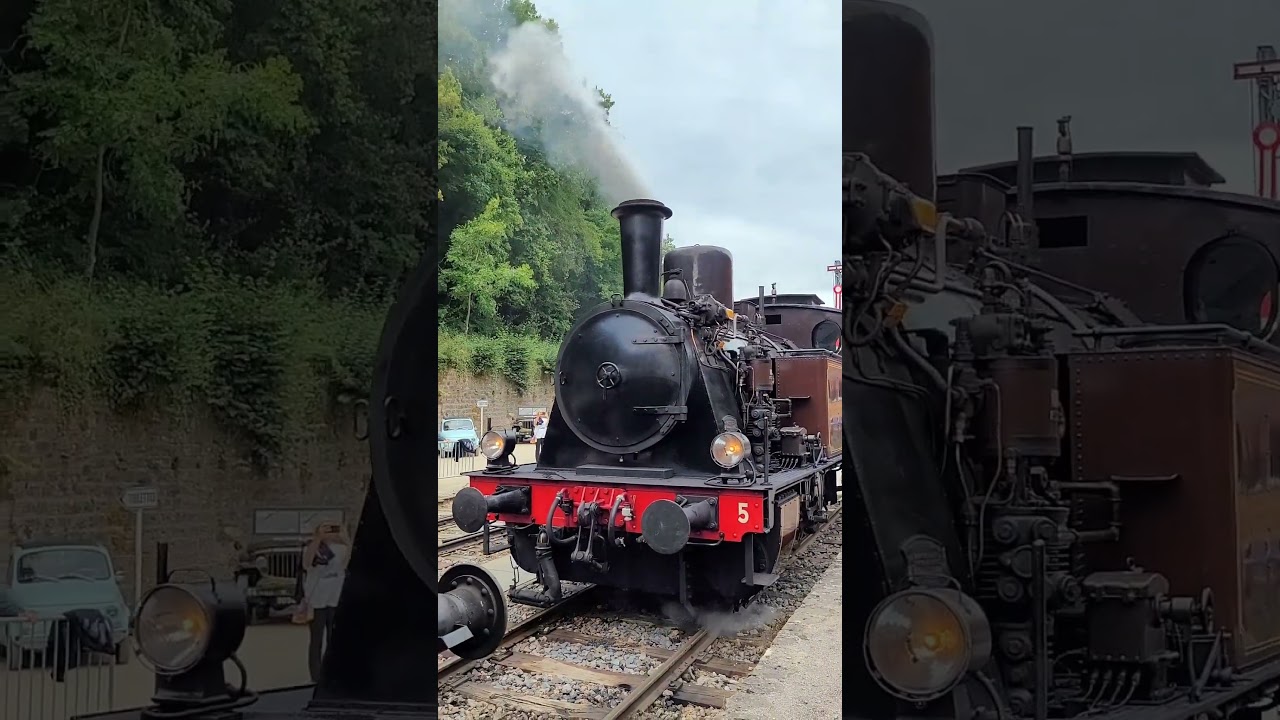 Steam train (Train à vapeur). Amtf train 1900. Traveling from Niederkorn to Petange. (Luxembourg)