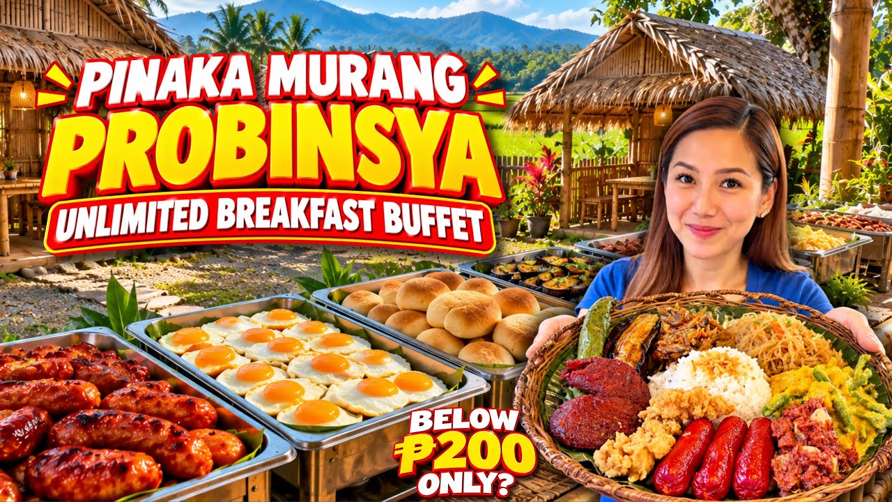 CHEAPEST Unlimited Filipino PROBINSYA Breakfast Buffet w/ LIVE ACOUSTIC Band na Famous near Manila 