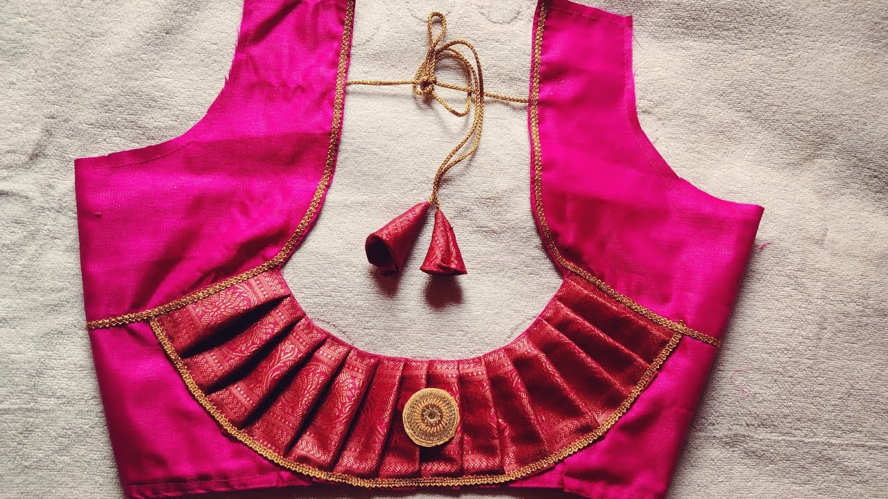 मागील गळ्याची सुंदर पॅच वर्क डिझाईन.. patchwork blouse design 