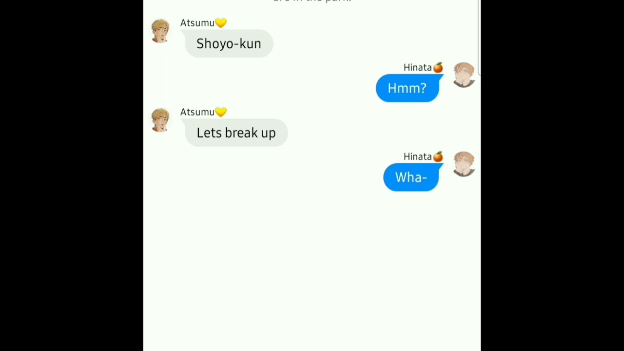 Atsuhina Break Up?!||Sad Hinata||Goshihina💜🧡||Haikyuu text
