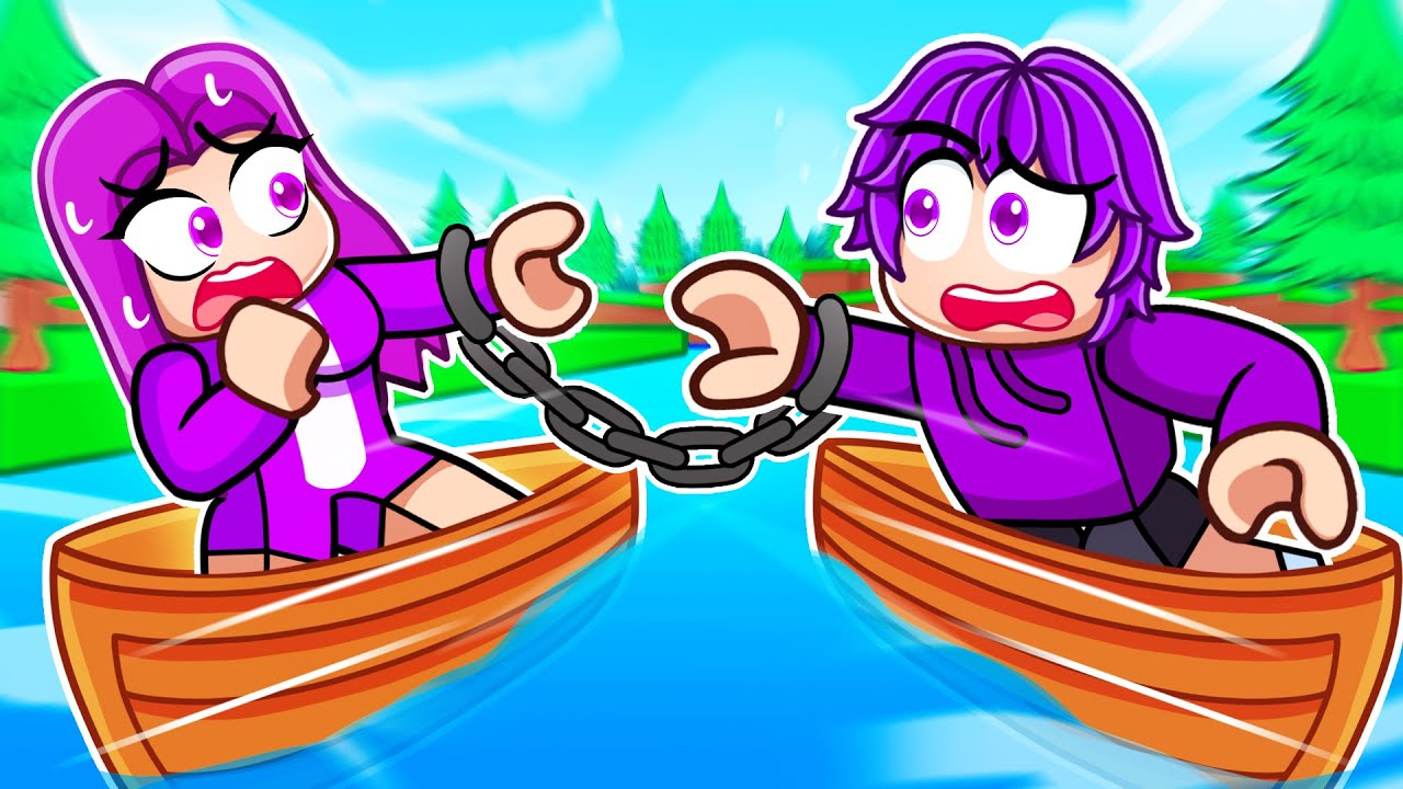 Handcuffed to My CRUSH For 24 HOURS in Roblox Build a Boat!