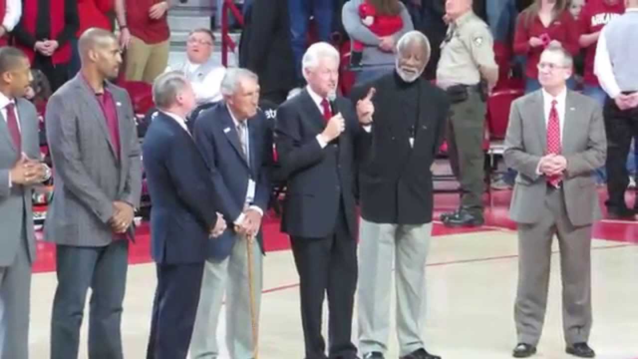 Honoring NCAA Final Four Razorbacks at Bud Walton Arena