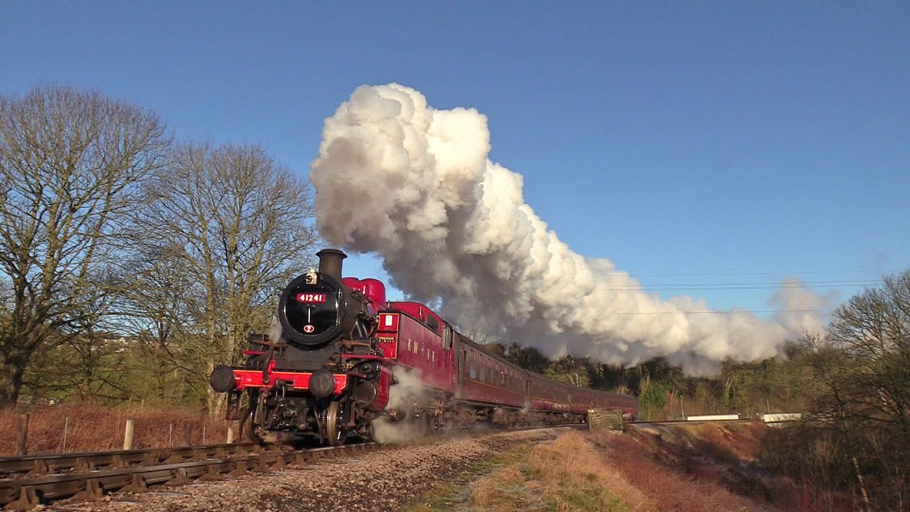 A frosty winter's day with LMS Ivatt 41241 - Keighley & Worth Valley Railway
