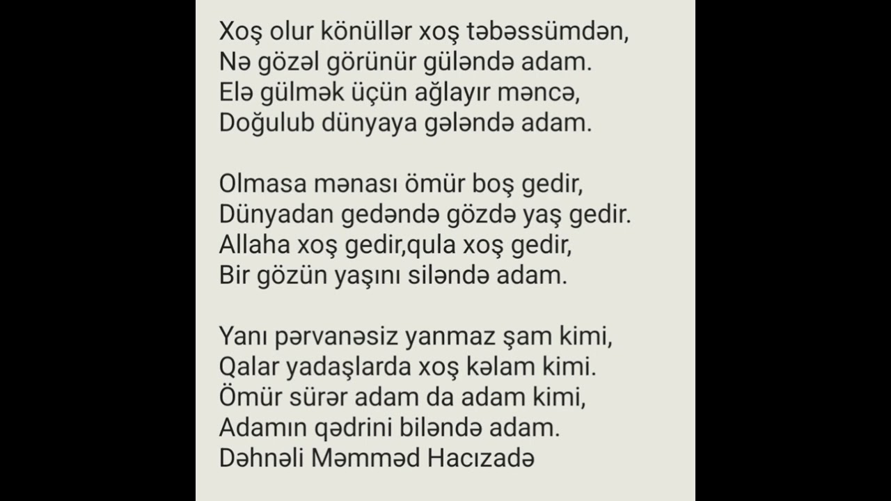 Adamın Qədrini Biləndə Adam