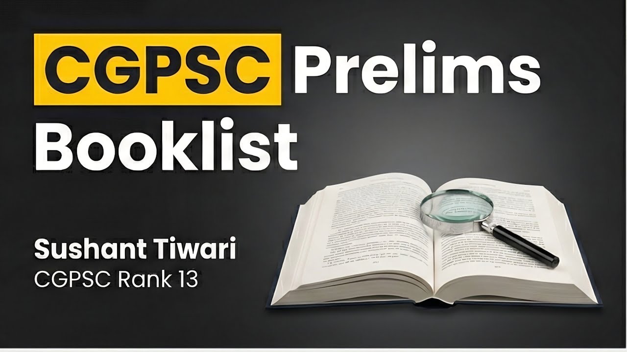 CGPSC Prelims Important Booklist | by Sushant Tiwari | CGPSC Rank 13 | DEO