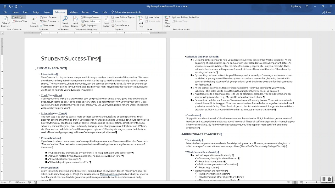 Word 2019 independent project 3-5