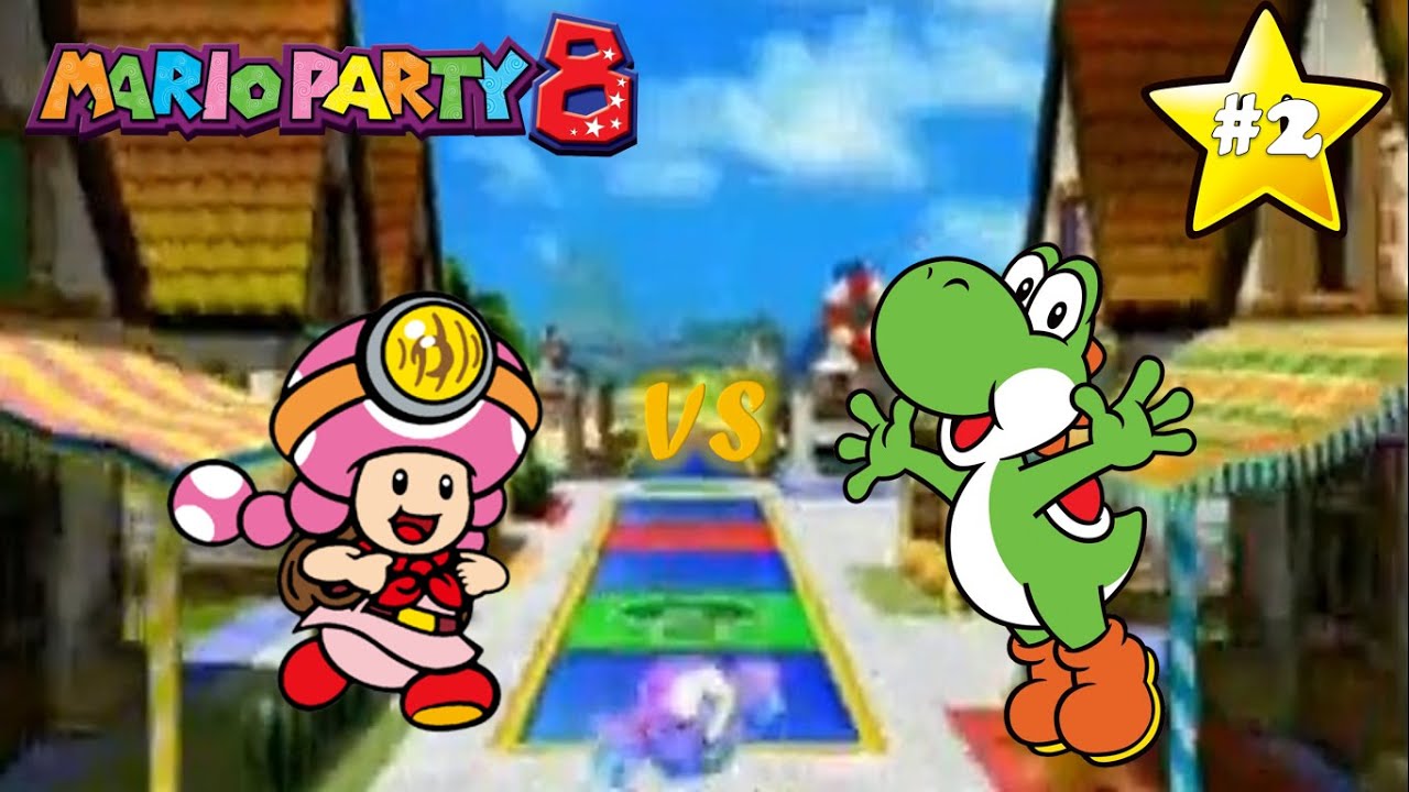 Mario Party 8 - Duel Battle - Toadette vs Yoshi - Goomba's Booty Boardwalk