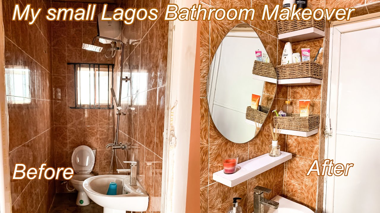 My small Lagos Bathroom Makeover on a Budget|Pinterest Inspired,Bathroom Organisation & Storage Idea
