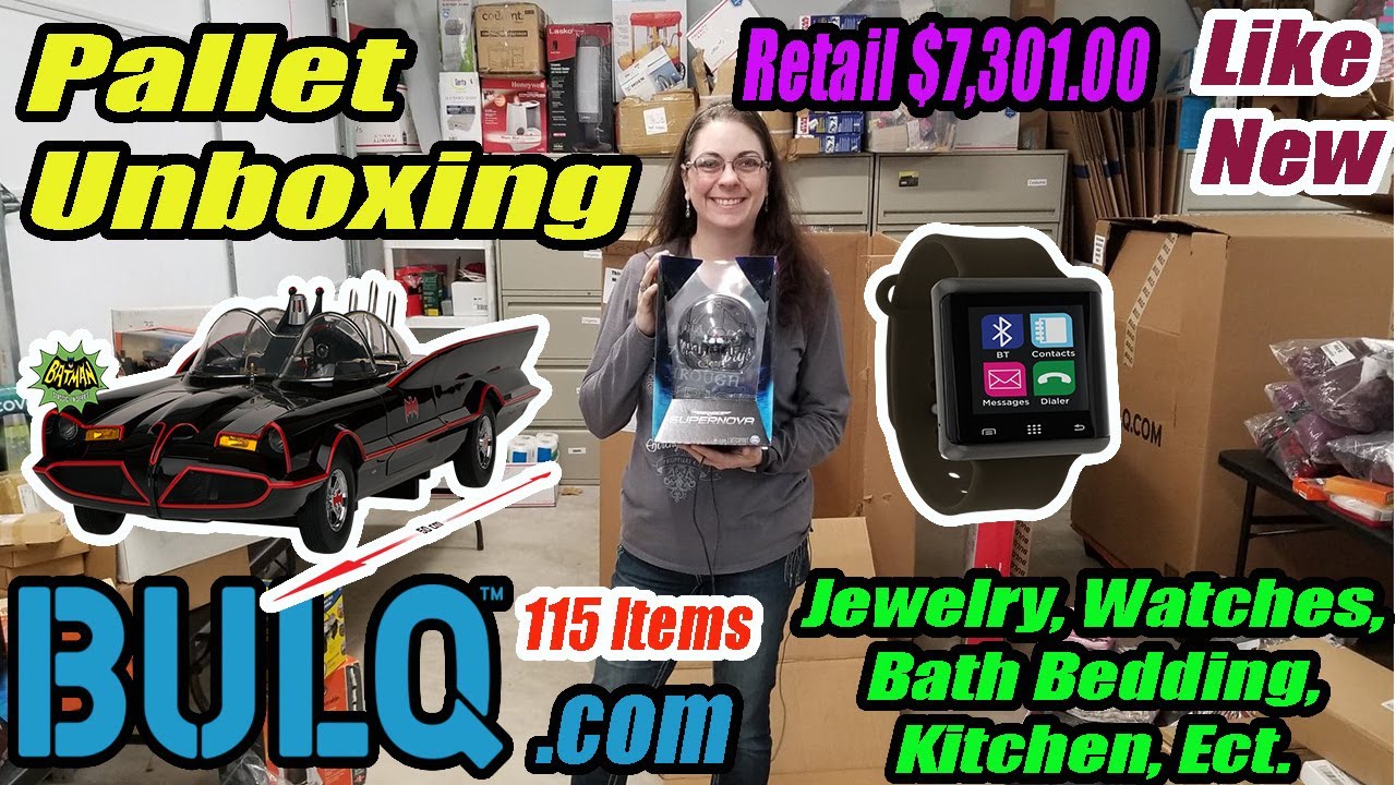 Bulq.com Pallet Unboxing - Batmobile, I touch air Watch, Air Hogs - What will I Earn? Like New