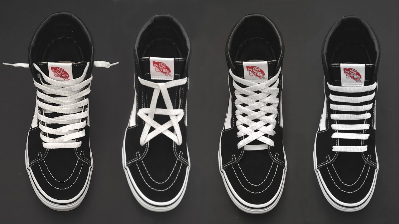 4 Ways How To Lace VANS Sk8-Hi | VANS Sk8-Hi lacing tutorials