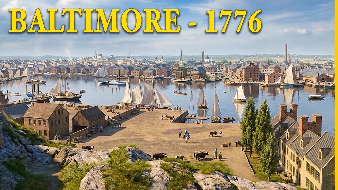 Балтимор, 1776 год (реконструкция с помощью ИИ)