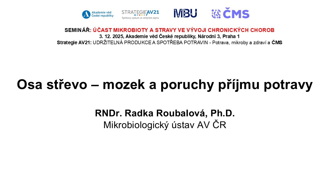 Osa střevo mozek a poruchy příjmu potravy