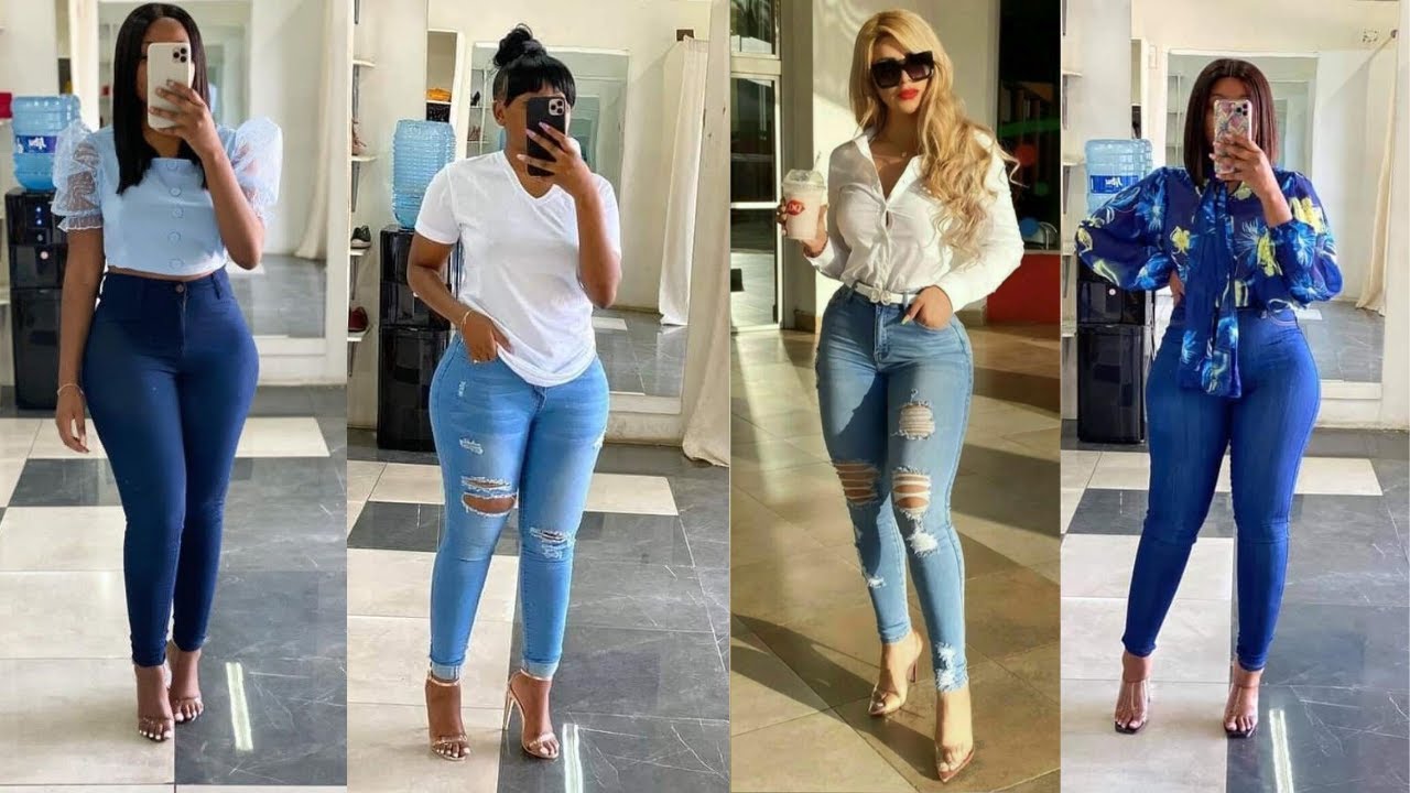 Elegant Jeans Outfits For Ladies; Classy Elegant Jeans Outfits