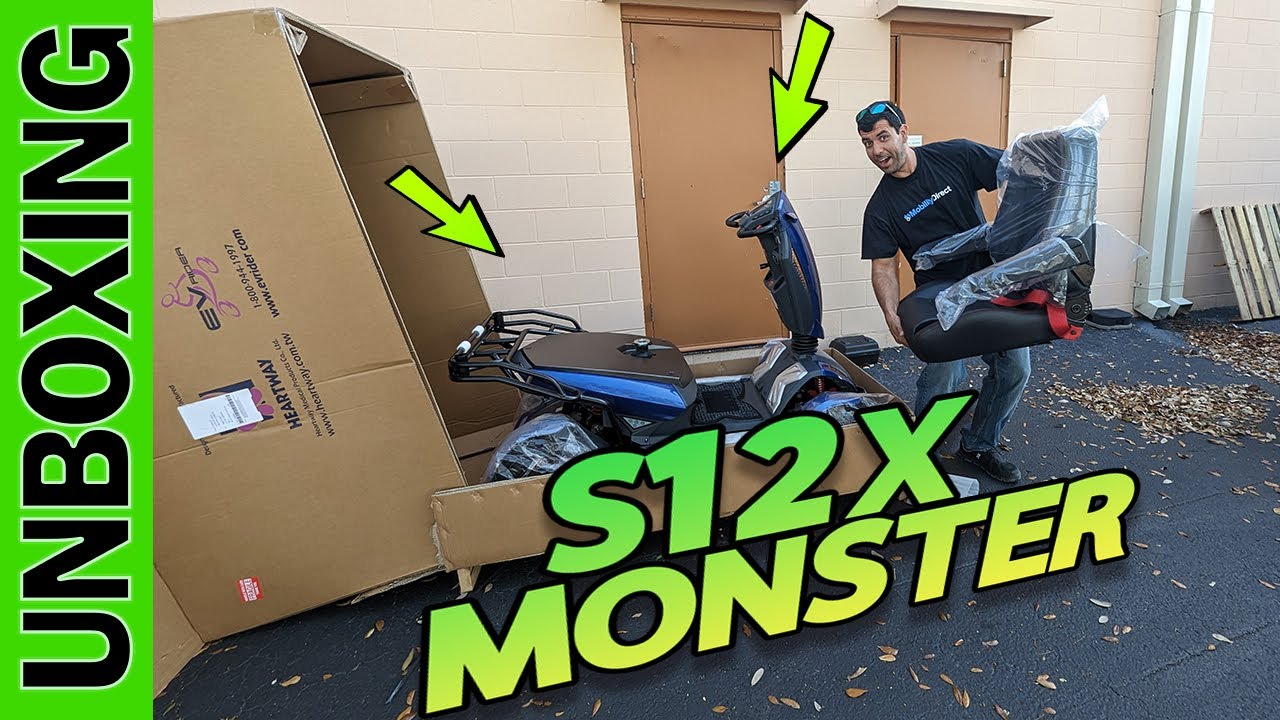 👩🏻&zwj;🏫2023 EV Rider Vita Monster Scooter Unboxing Tutorial (Heartway S12X)