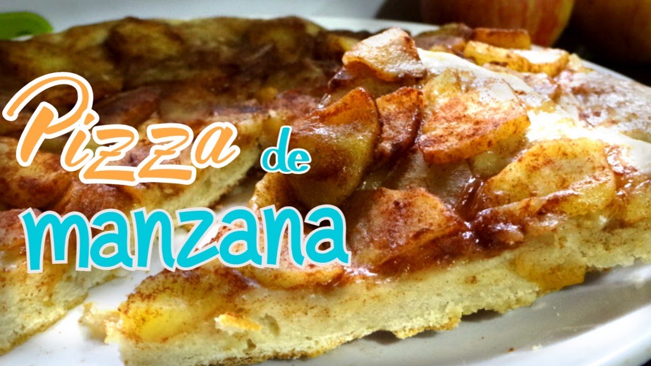 Pizza de MANZANA, sin horno y muy fácil!