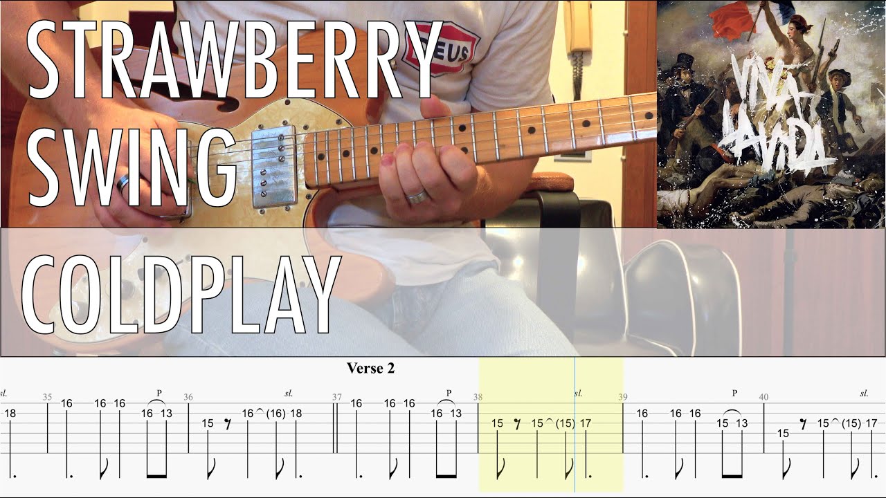 Strawberry Swing Coldplay Cover • Guitar Tab • Tutorial • Lesson