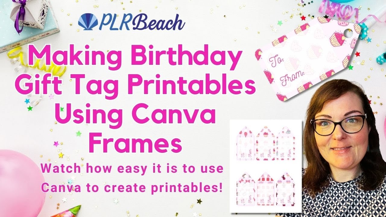 How to Make Gift Tag Printables Using Canva Frames 2023 | Crafty Becky Tutorials