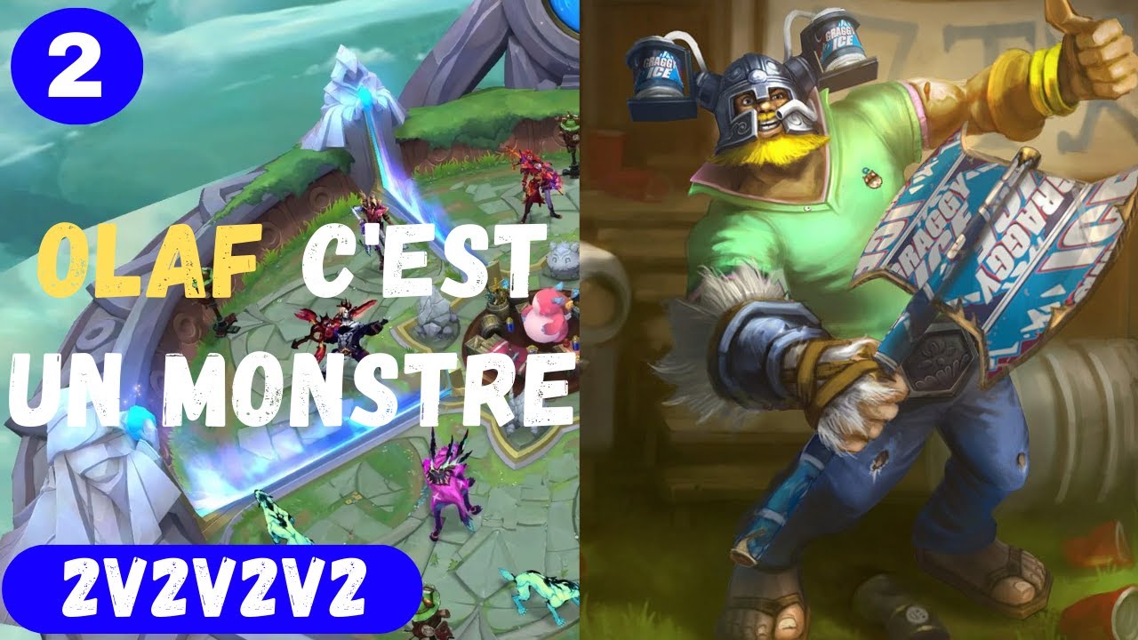 LOL ARENA 2V2V2V2 - VELKOZ ET OLAF OP DE FOU SUR CE MODE