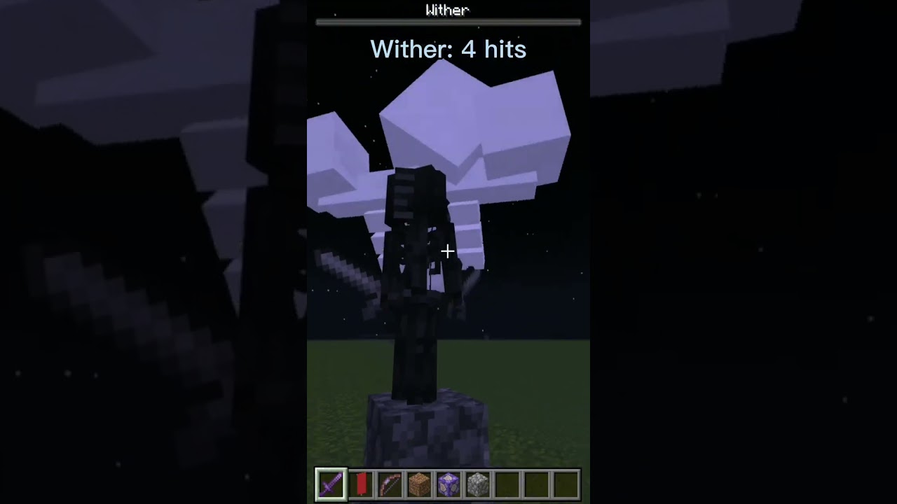 Sharpness 100 vs wither (Minecraft)