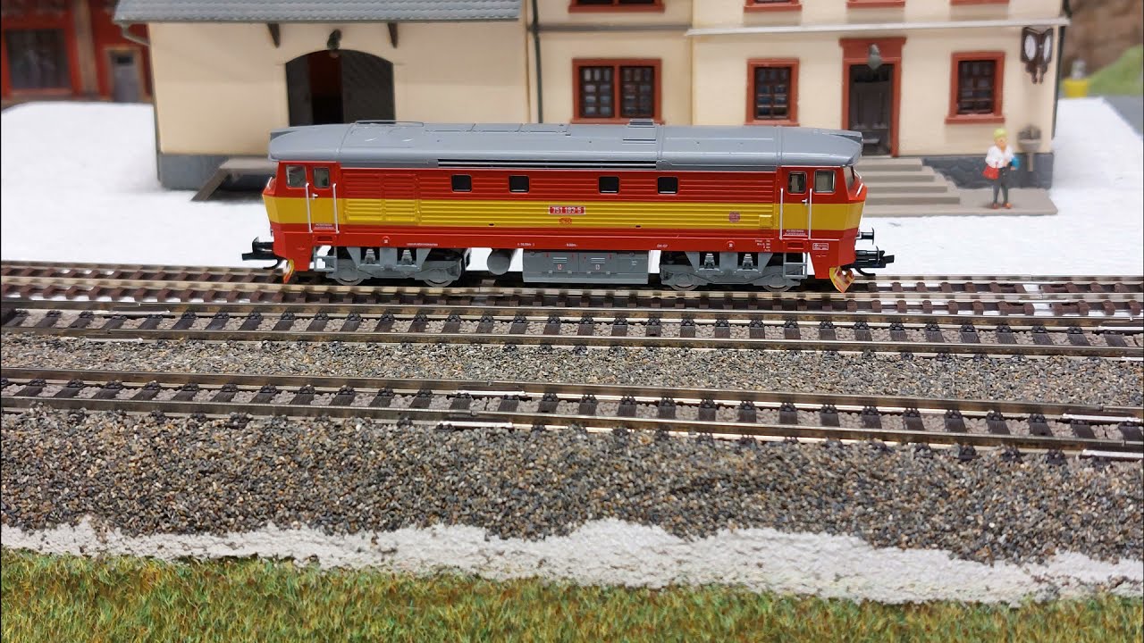 Dieslova Lokomotiva ČSD 751 183 ozvučený model TT MTB zvuk Jacek