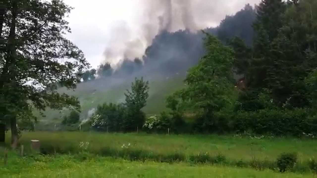 Flugzeug - Absturz im Sauerland, Olsberg, Elpe, Learjet 35 a,D-CGFI, GFD,Eurofighter