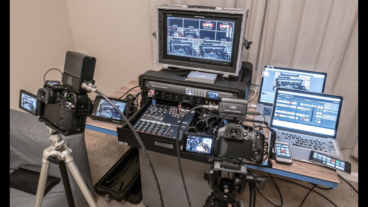 Walk Through BlackMagic Design 4K ATEM Multi-Cam Live Switch Live Stream Video Setup