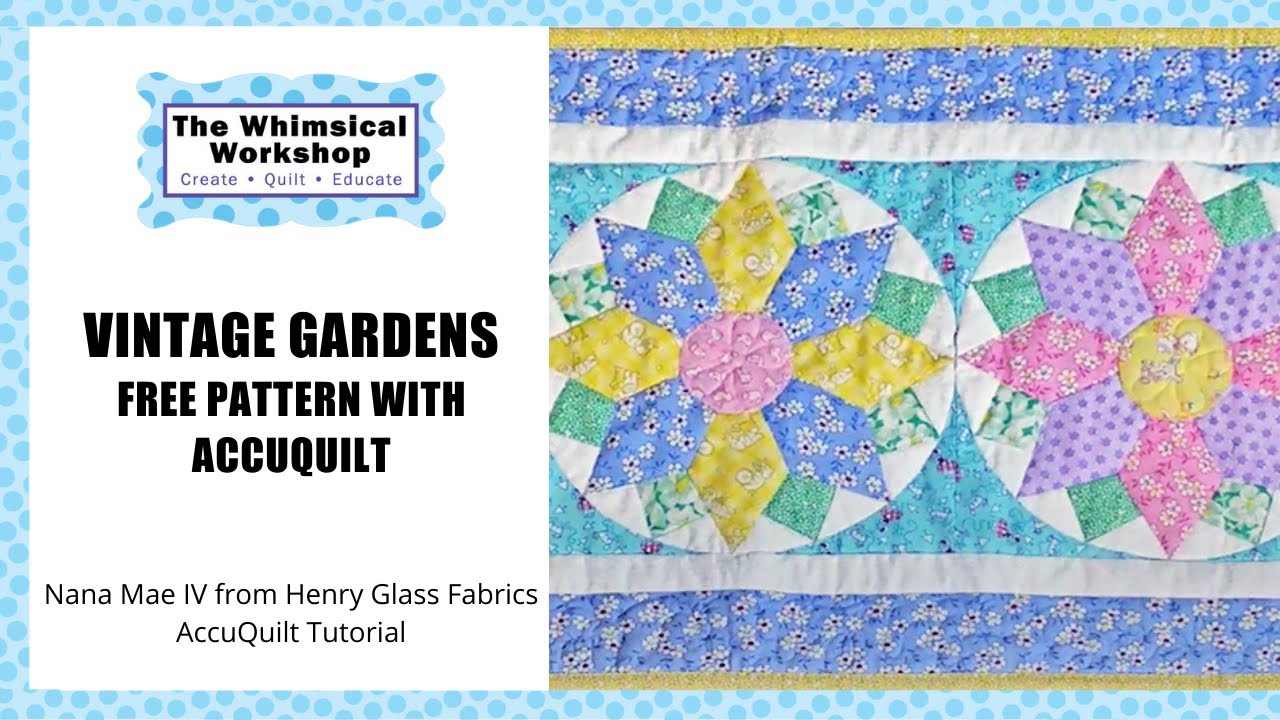 Make this Cute Runner with Courtyard Die and AccuQuilt Go! Cutter