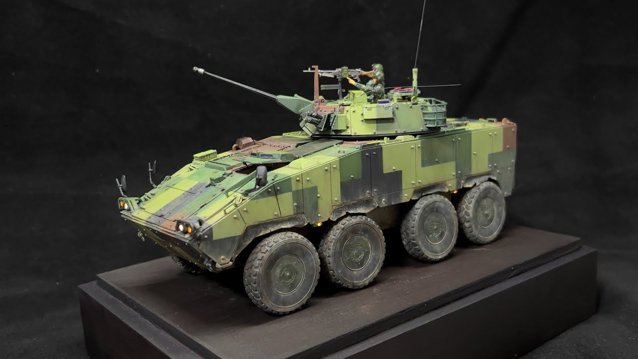 1/35 TIFV CM34 雲豹八輪裝甲車 30鏈砲搭載型 遙控改造
