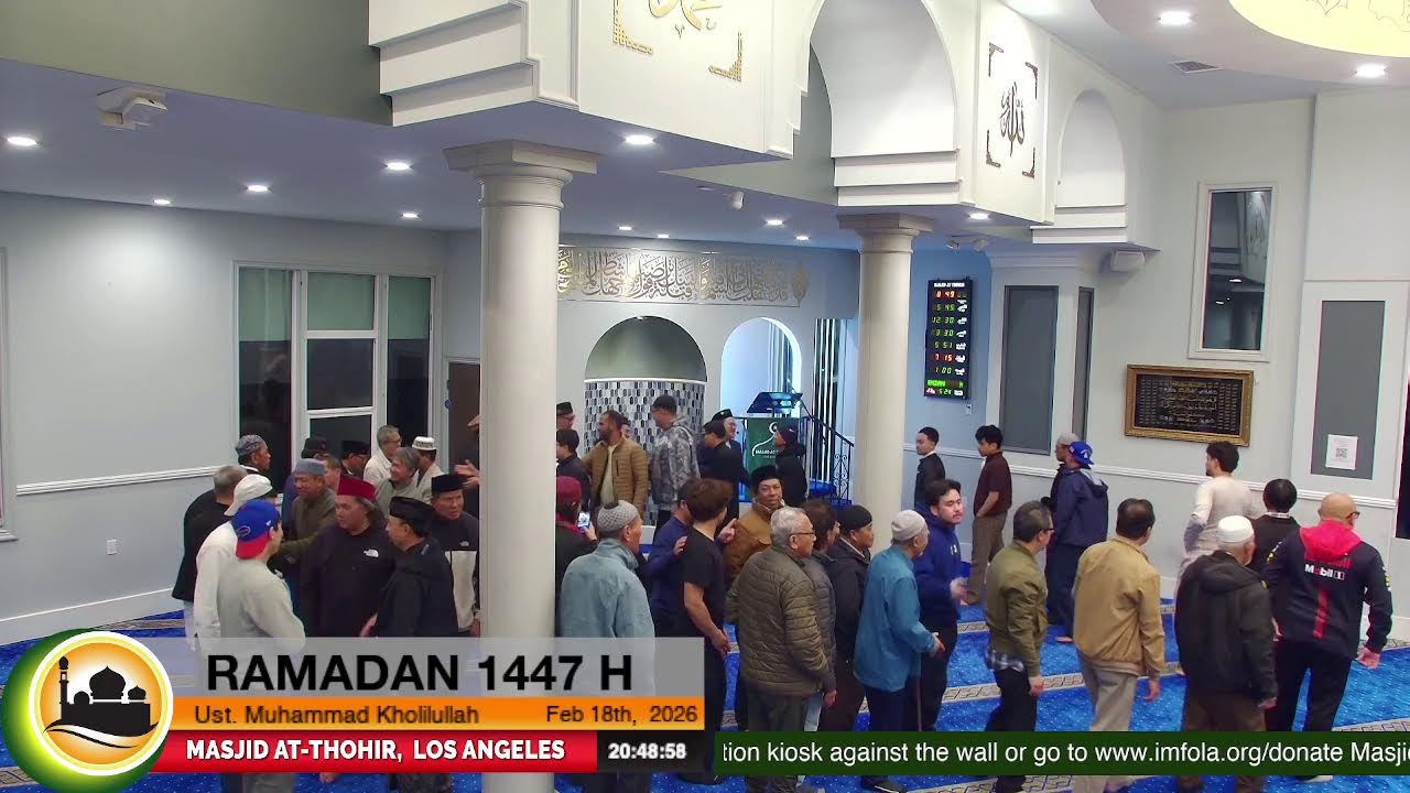 Taraweeh Day 2 Ramadan 2026 Masjid At-Thohir LA - Ust. Kholilullah & Imam Honest 