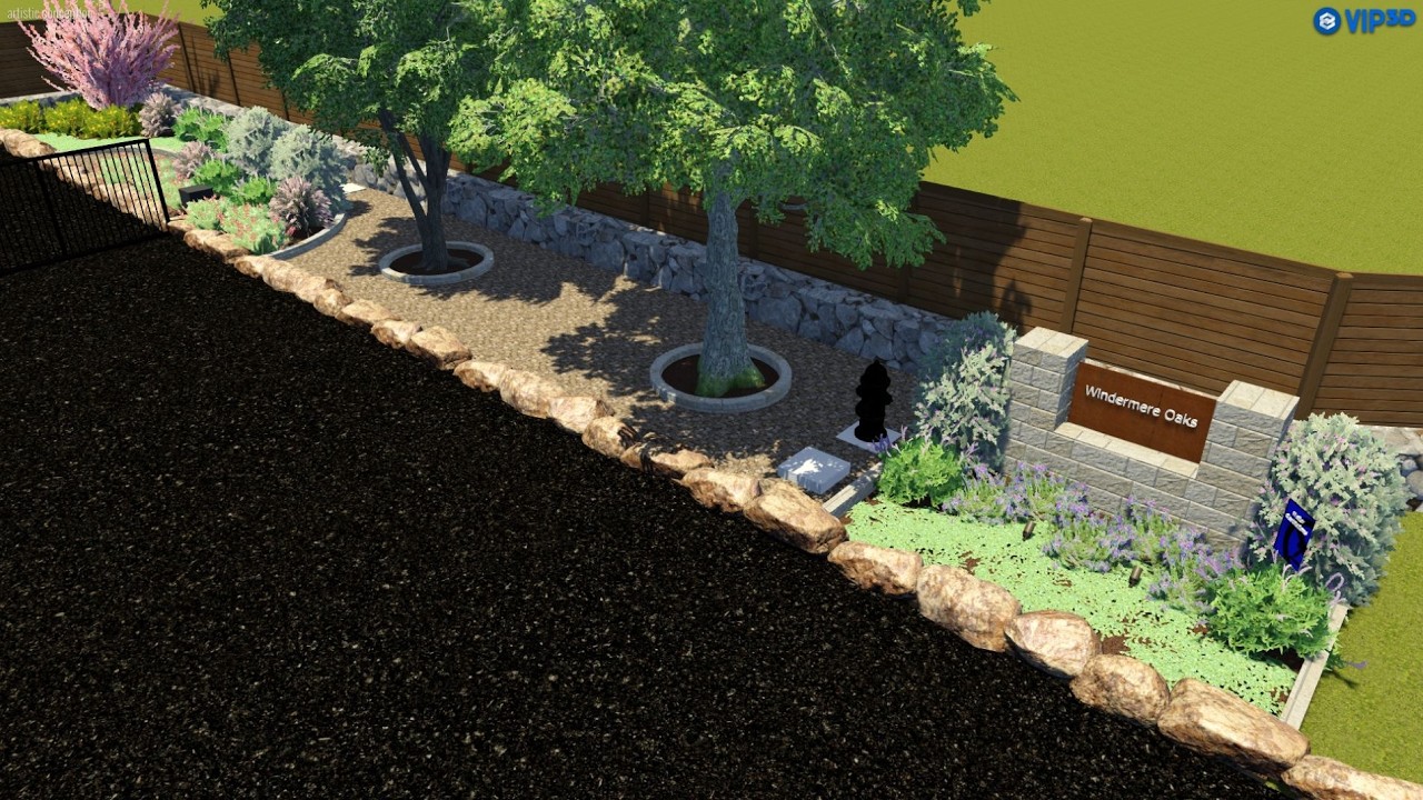 Windermere Oaks - Cutblock Stone Planters