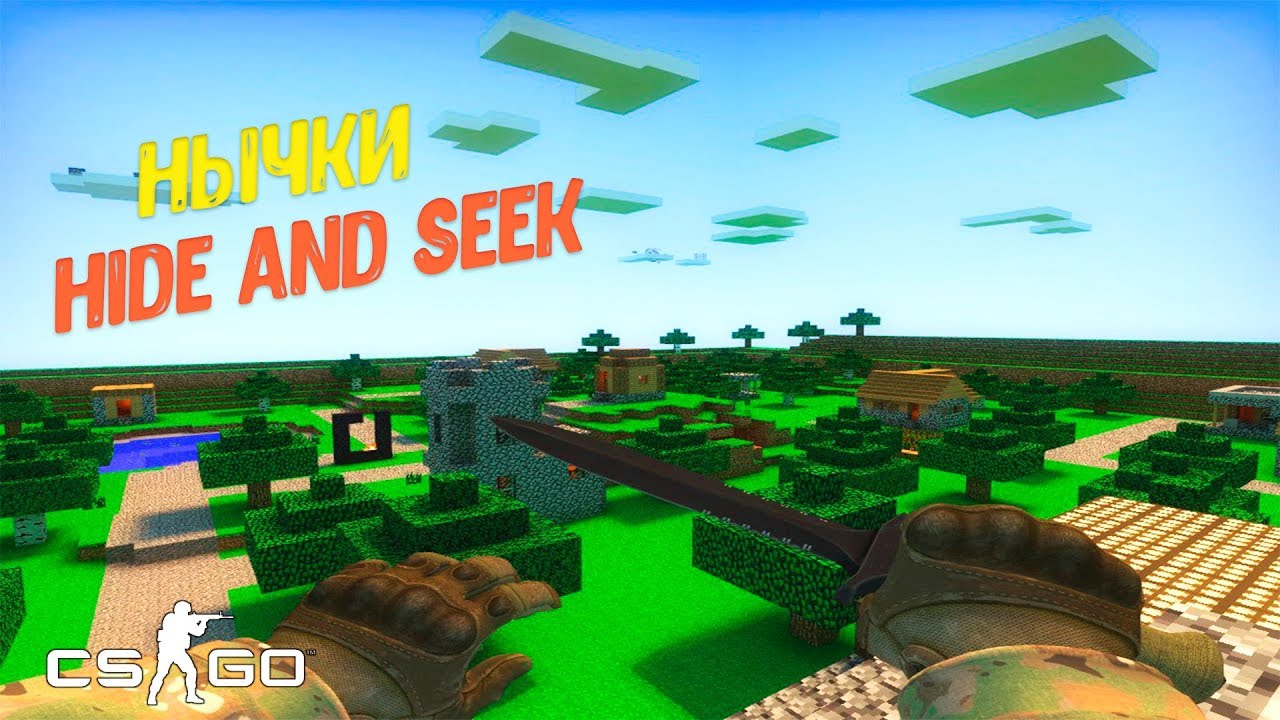 ОБЗОР НЫЧЕК НА КАРТЕ HIDE AND SEEK MINECRAFT [МАНЬЯК CS GO]