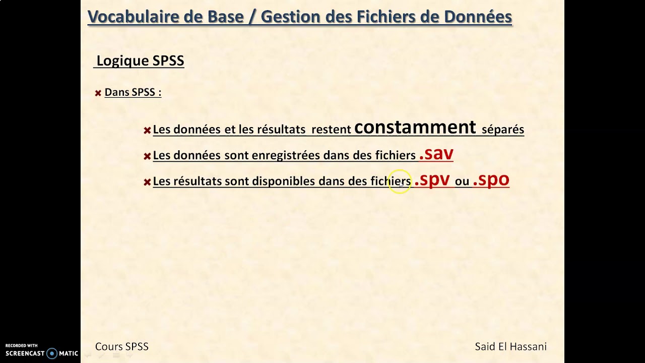 0020   Fenêtres SPSS