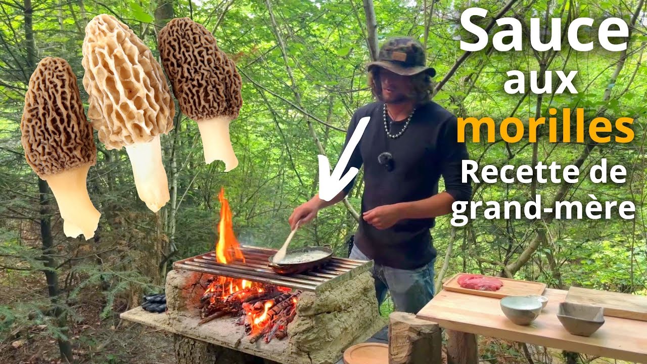 Sauce aux MORILLES en pleine forêt! Recette de grand-mère RAPIDE et FACILE!